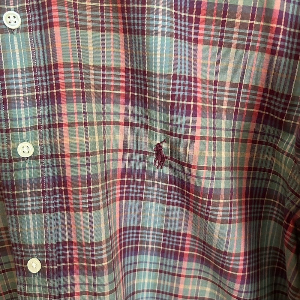Ralph Lauren Classic Fit Long Sleeve Button Down Plaid Shirt - Picture 4 of 9